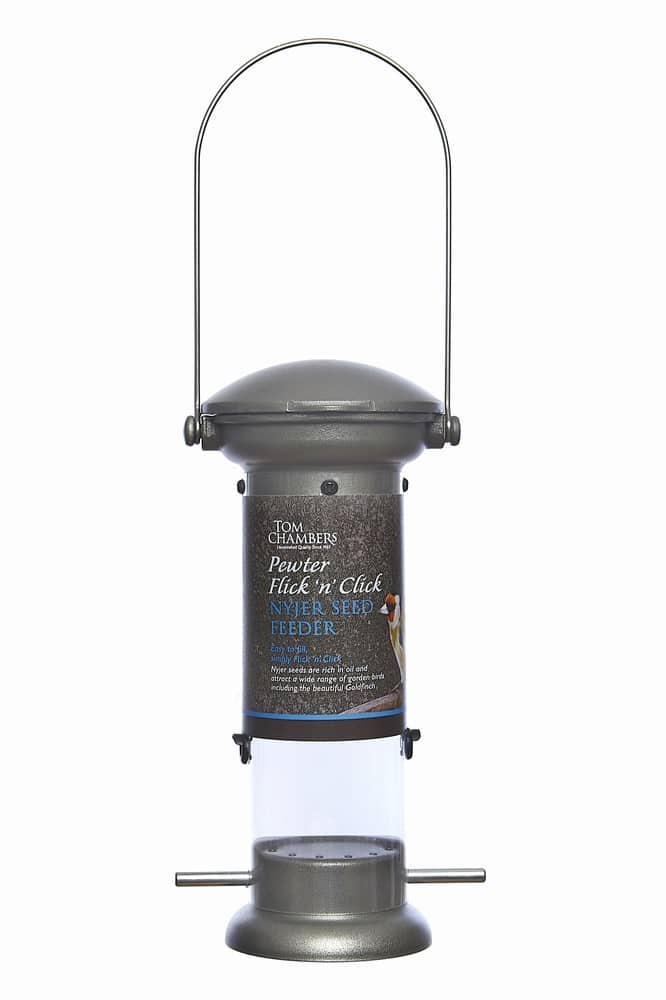Pewter Flick 'n' Click Nyjer Feeder
