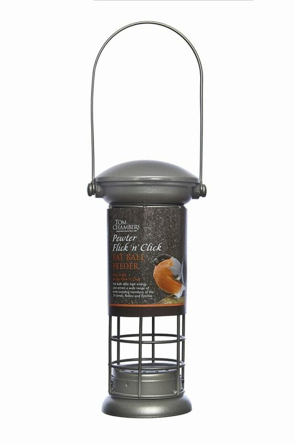 Pewter Flick 'n' Click Fat Ball Feeder