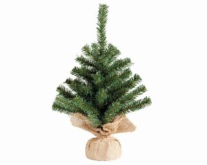 45cm Green Mini Tree In Jutre Bag
