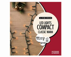 1000 LED Classic White Compact Twinkle Lights