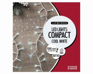 1000 Cool White LED Compact Twinkle Lights
