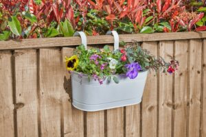 12” Fence & Balcony Hanging Planter - Ivory