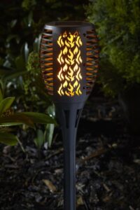 Solar Compact Flaming Torch - Black 4pc