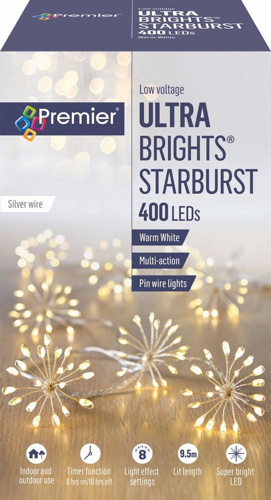 400 LED Micro Brights Starburst Lights Warm White