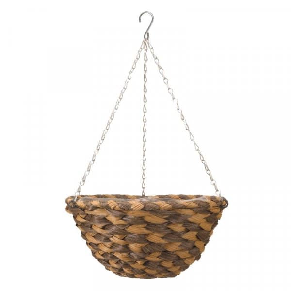 14" Earth Braid Faux Rattan Basket