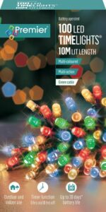 100 Battery Operated  Multi-Coloured LED Timelights