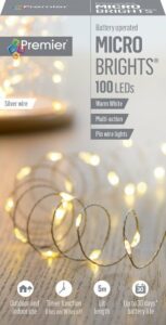 100 Warm White LEDs Battery Powered Micro Brights