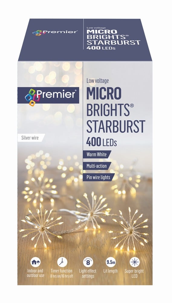 400 LED Micro Brights Starburst Lights Warm White