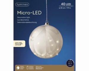 20cm Glass Ball with 40 LED