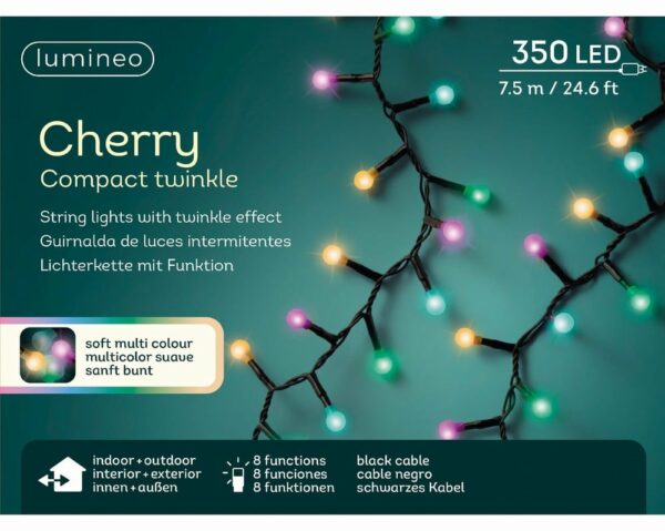 350 Multi-Colured LED Cherry Twinkle Lights