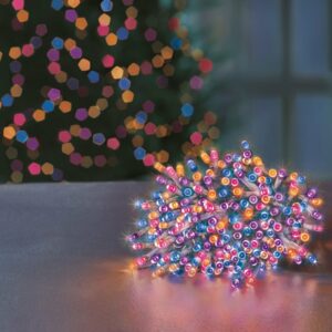 200 Rainbow Multi-Action LED Lights (Clear Cable)