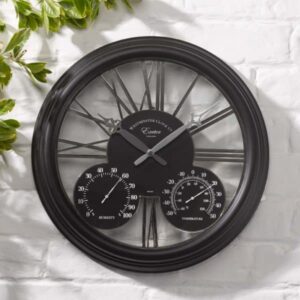 Exeter Black 15" Wall Clock