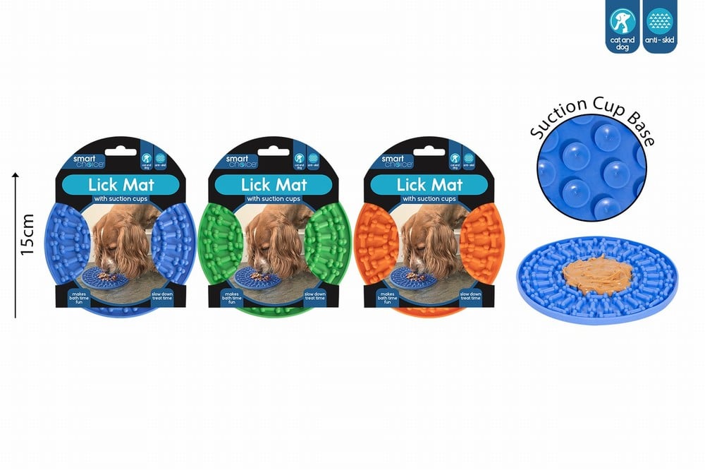 Dog lick mat's in various colours.
