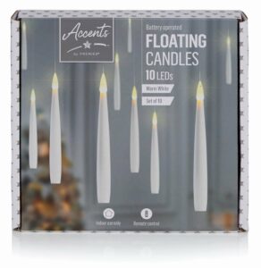 10 Pack of warm white LED Floating Candles