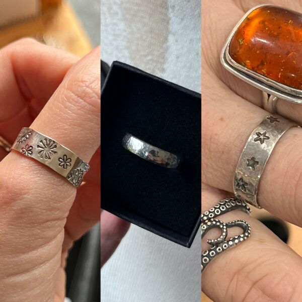 Stamped and Textured Silver Band Ring Workshop