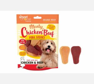 Chicken & Beef Steak Dog Treat 125g 16pc