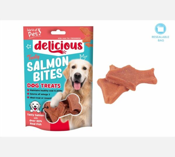 Salmon Bite Dog Treat 12pk 80g