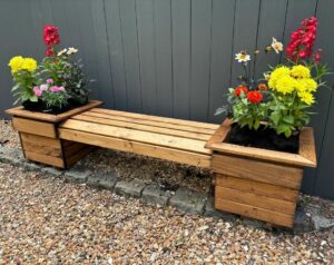 Knights Double Seat Rolled Planter Bench