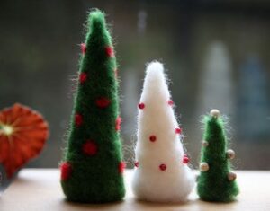 Needle Felt Christmas Tree Decoration