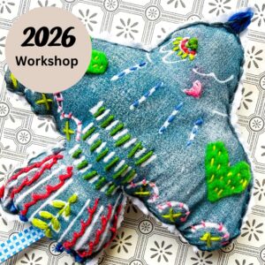 Embroidered folk birds -With Textiles by Murron