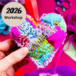 Embroidered folk birds -With Textiles by Murron