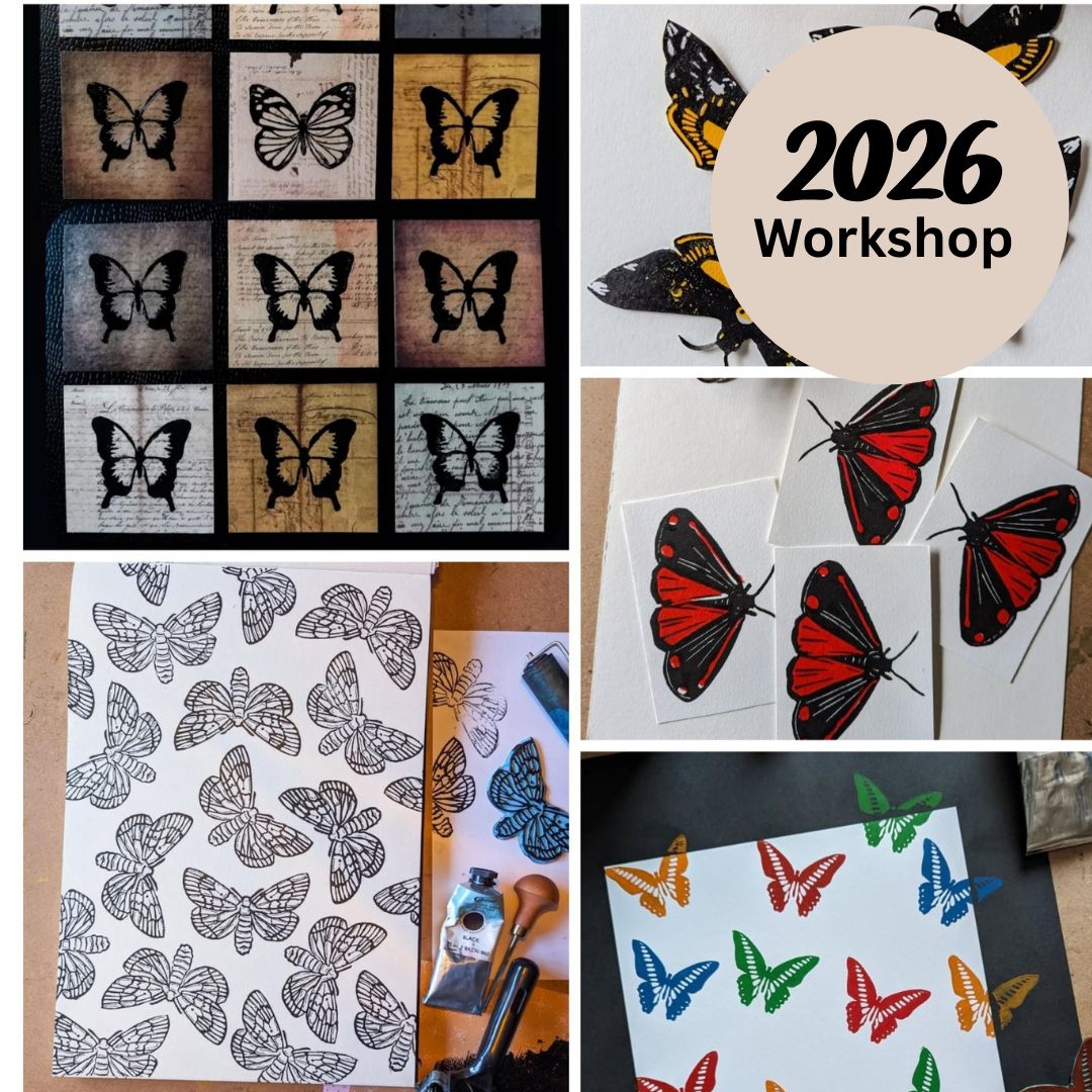 Beginners Lino Print Workshop Beautiful Butterflies and Moths