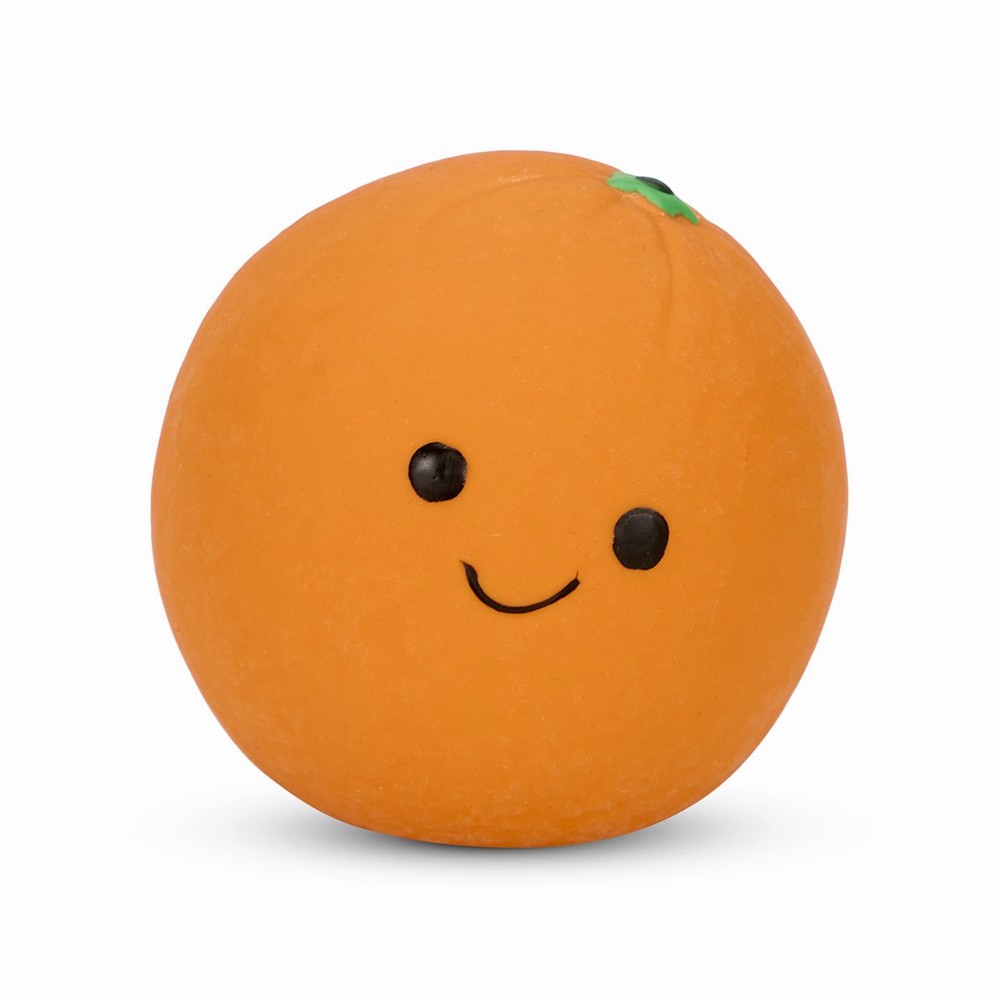 Foodie Faces Latex Orange Dog Toy