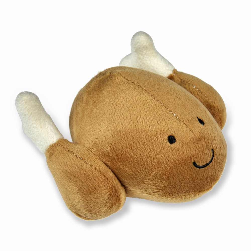 Foodie Faces Plush Roast Chicken Dog Toy
