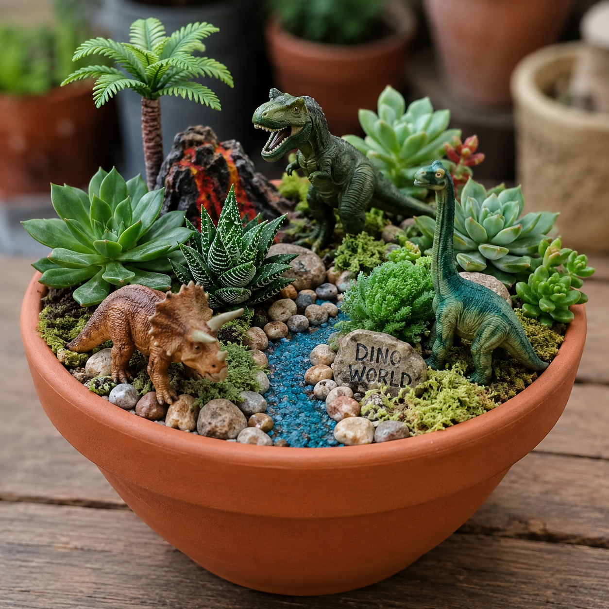 Terracotta Pot Dino World Succulent Planter Workshop