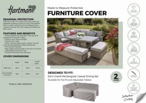 Eton Grand Rectangular Fire Pit Complete Cover Set