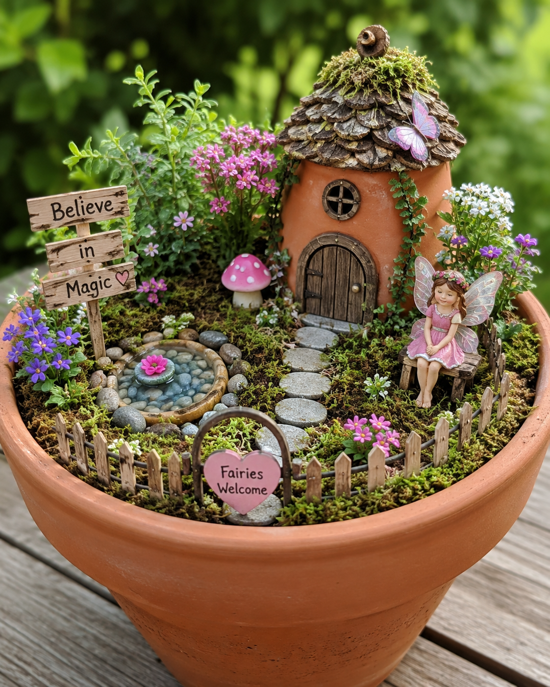 Create a Terracotta Pot Fairy Garden