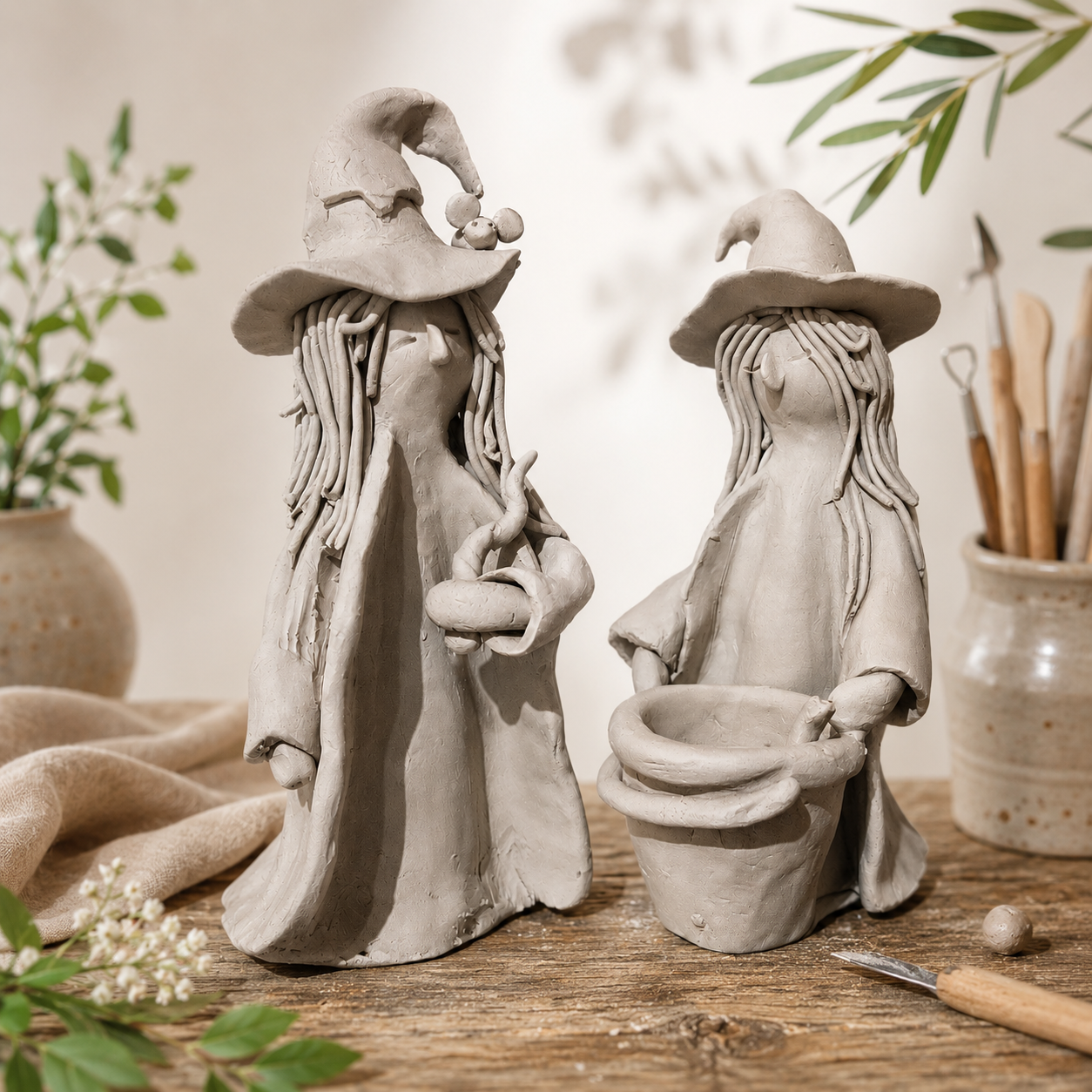 Halloween Witch Air-Dry Clay Workshop