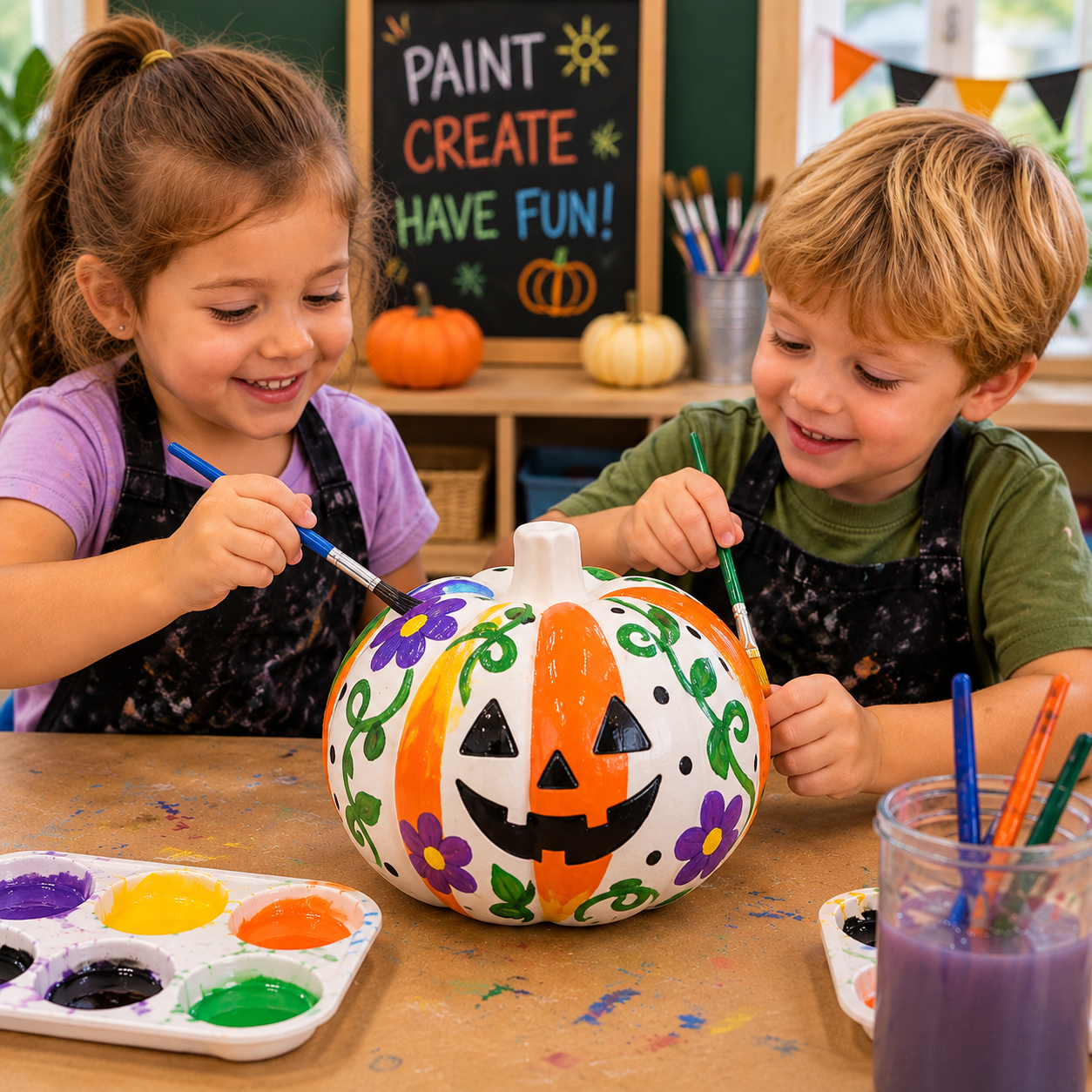 Ceramic Pumpkin Painting