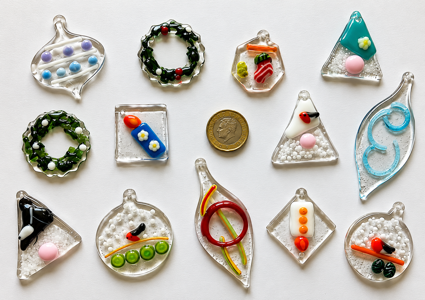 Mini Glass Christmas Decorations