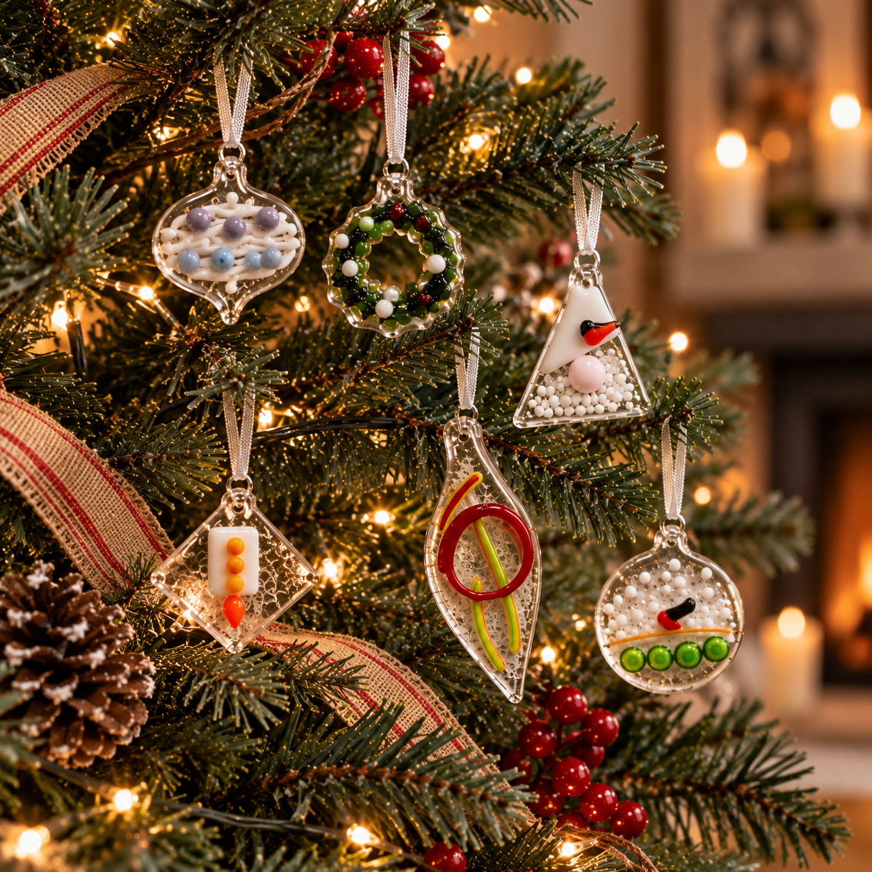 Mini Glass Christmas Decorations